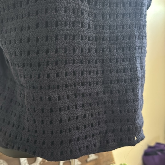 Love On A Hanger Navy Blue Crochet Halter Top Size M New Without Tags - Picture 6 of 8